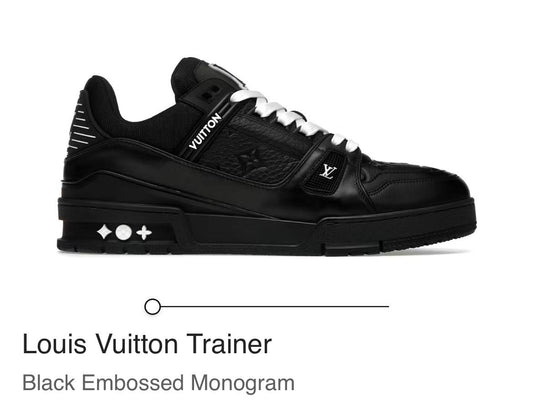 Black Embossed Monogram Trainer